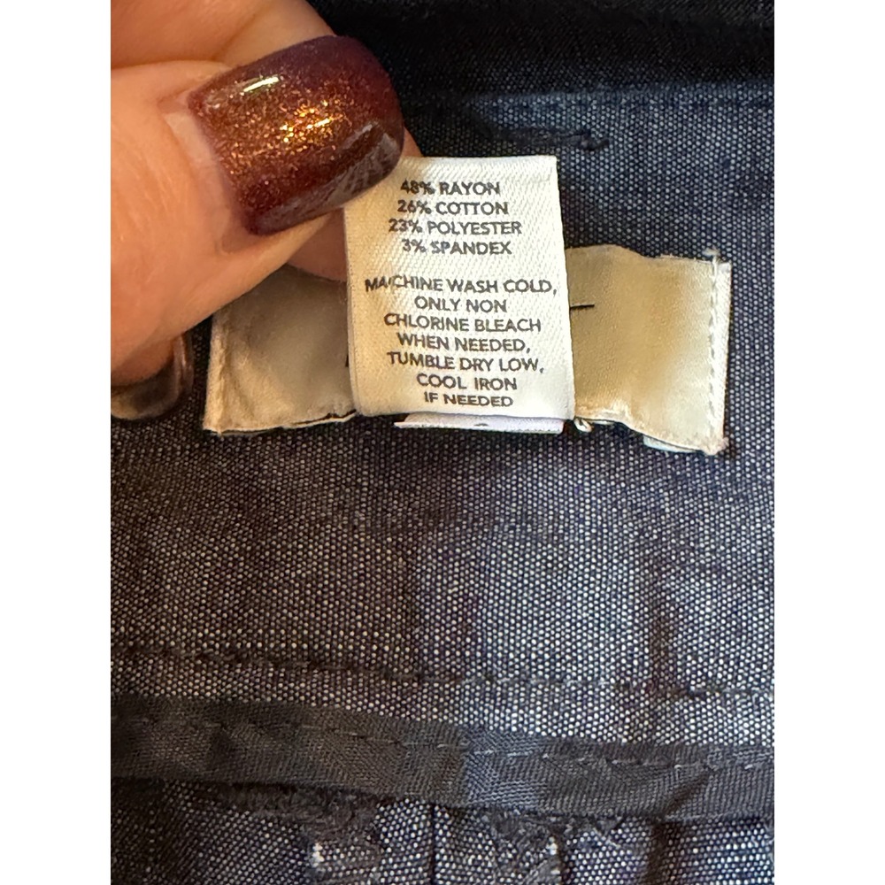 Ann Taylor LOFT Julie Gray Dress Pants Size 10 Flare Leg Career - Picture 3 of 4